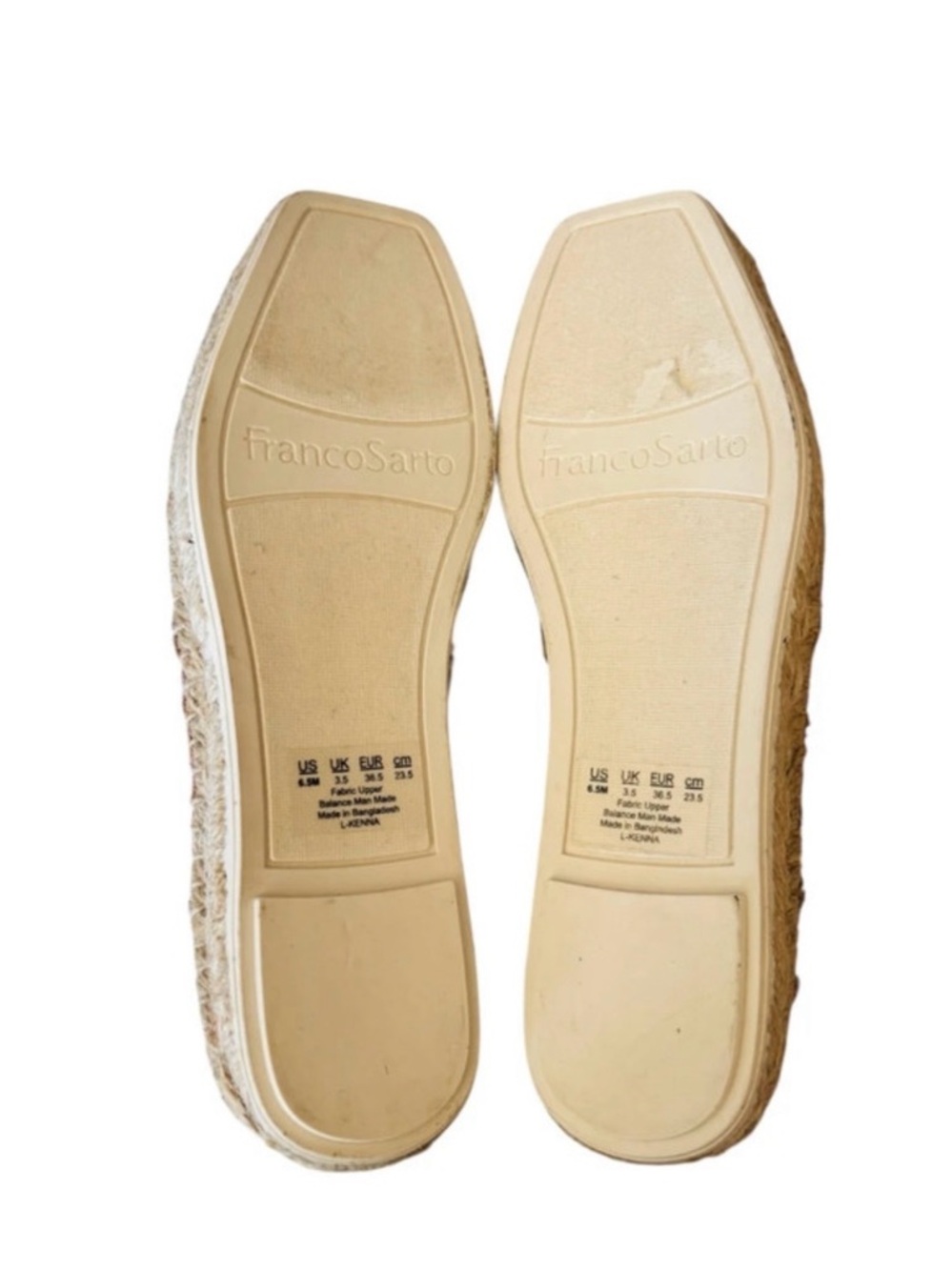 Franco Sarto Dusty Rose Canvas Slip-On Espadrilles. Size 6.5 - Picture 4 of 5